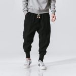 black cotton pants